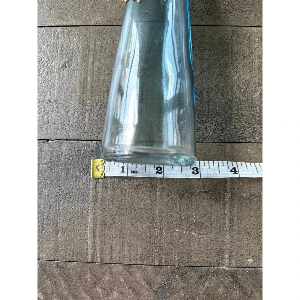 clear glass bud vase rustic rope-wrapped neck‎ butterfly decorative charm 9x3
